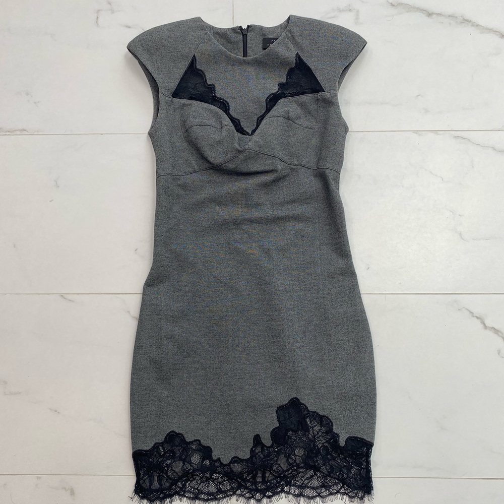 Robert Rodriguez Lace Accented Mini Dress